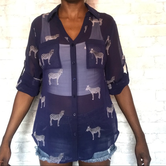 EXPRESS | zebra print portofine shirt - Picture 5 of 8